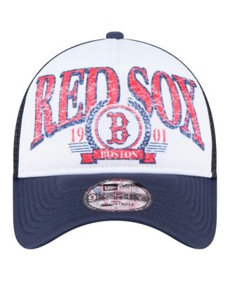 Мужская темно-синяя бейсболка дальнобойщика New Era Boston Red Sox в потертом состоянии с регулируемой А-образной оправой длиной 9 футов
