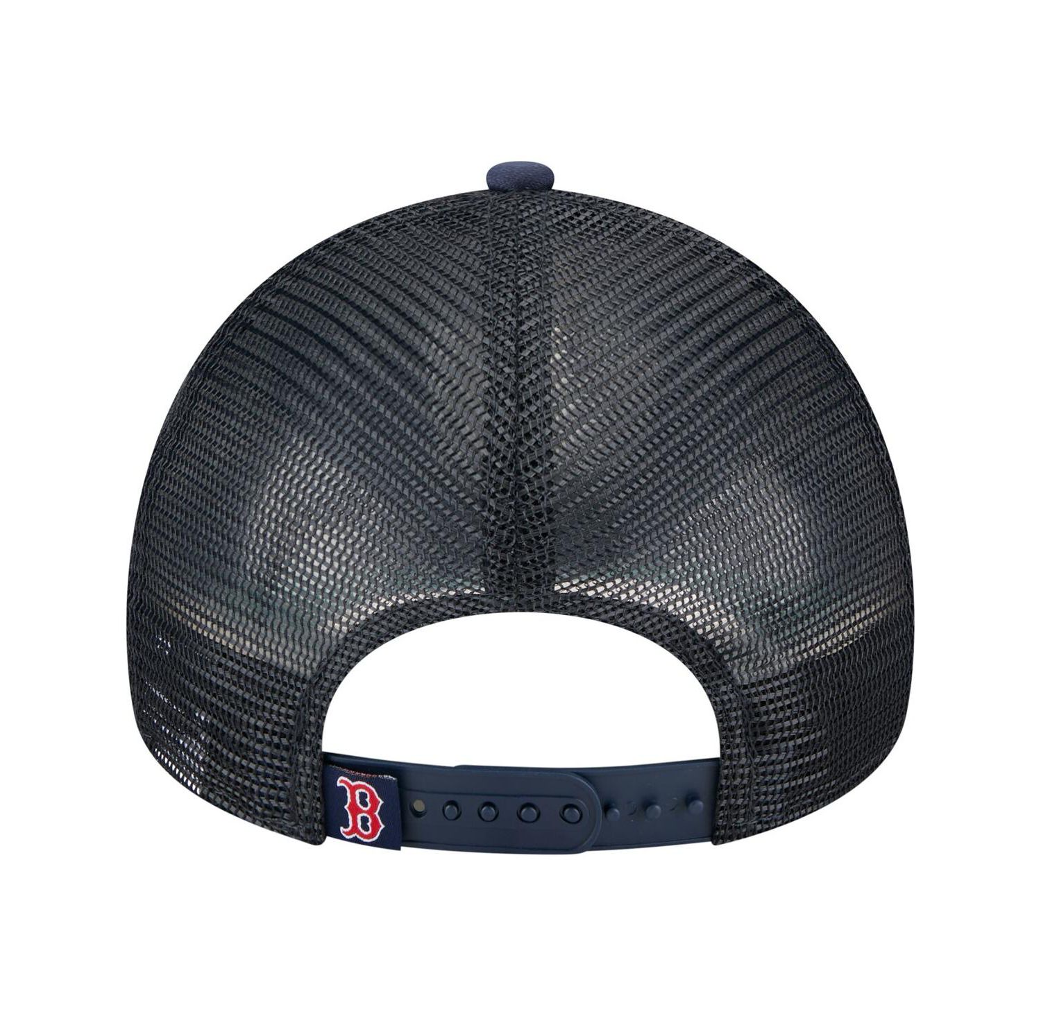 Men's Navy Boston Red Sox Distressed 9FORTY A-Frame Adjustable Trucker Hat