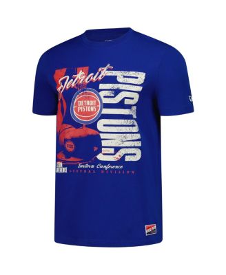 Мужская футболка New Era Blue Detroit Pistons Distressed Throwback Vintage Color Pack от New Era