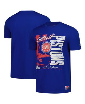 Men's Blue Detroit Pistons Distressed Throwback Vintage Color Pack T-Shirt
