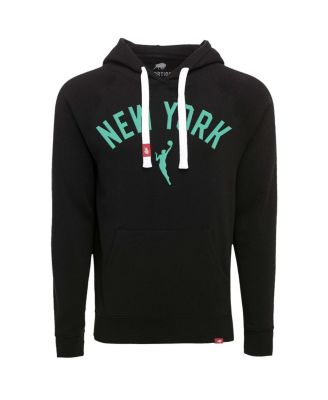 Мужская и женская толстовка-пуловер Sportiqe Heather Black New York Liberty Olsen с капюшоном из трех материалов