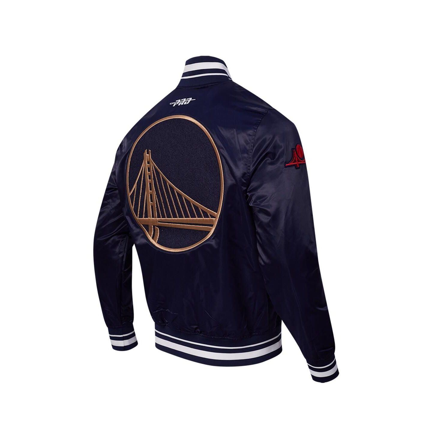 Мужская куртка Pro Standard Navy Golden State Warriors 2024/25 City Edition Chenille Satin Full-Snap — фото 4