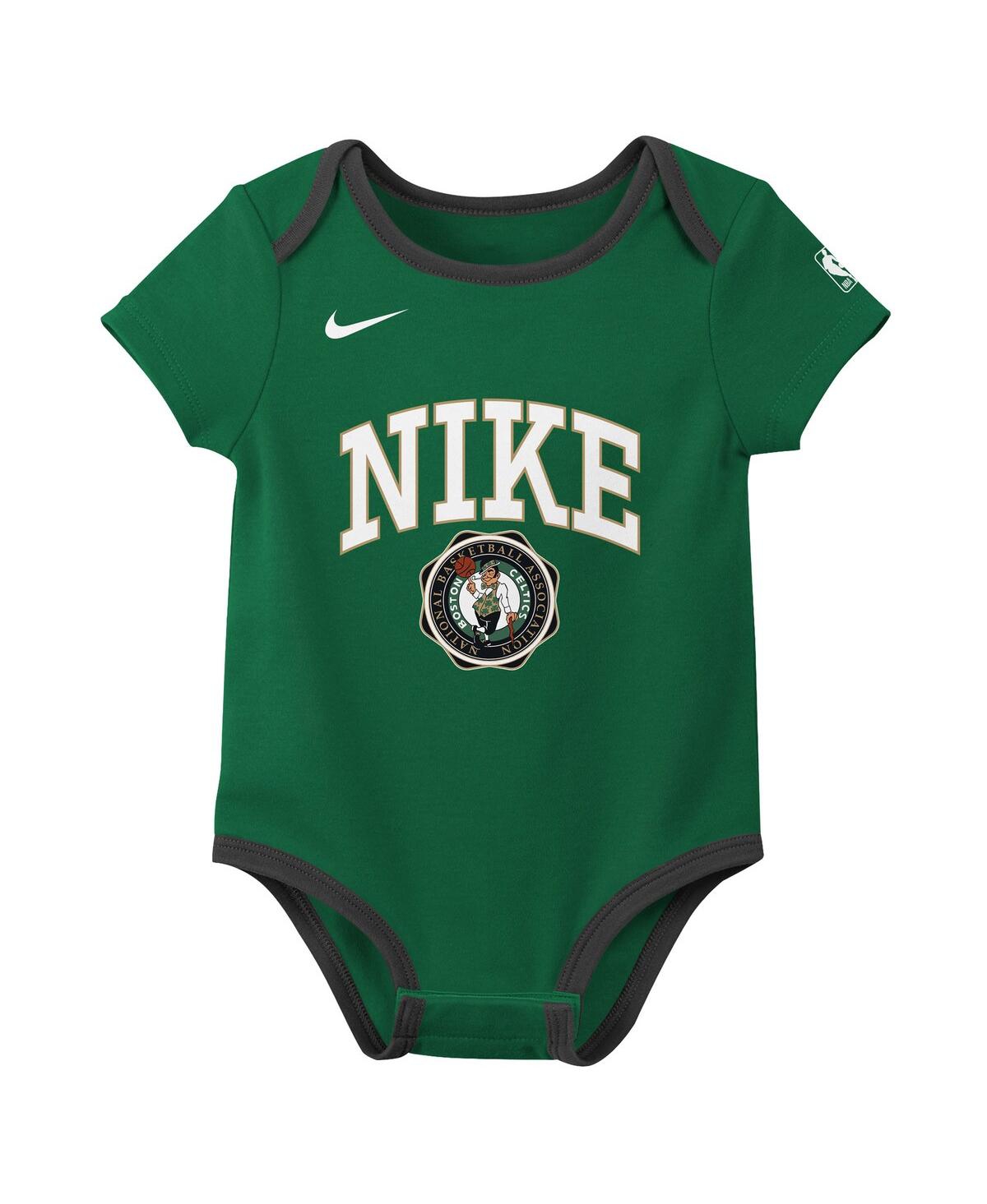 Nike Baby Boys And Girls Kelly Green/black Boston Celtics Just Do It 2-pack Bodysuit Set