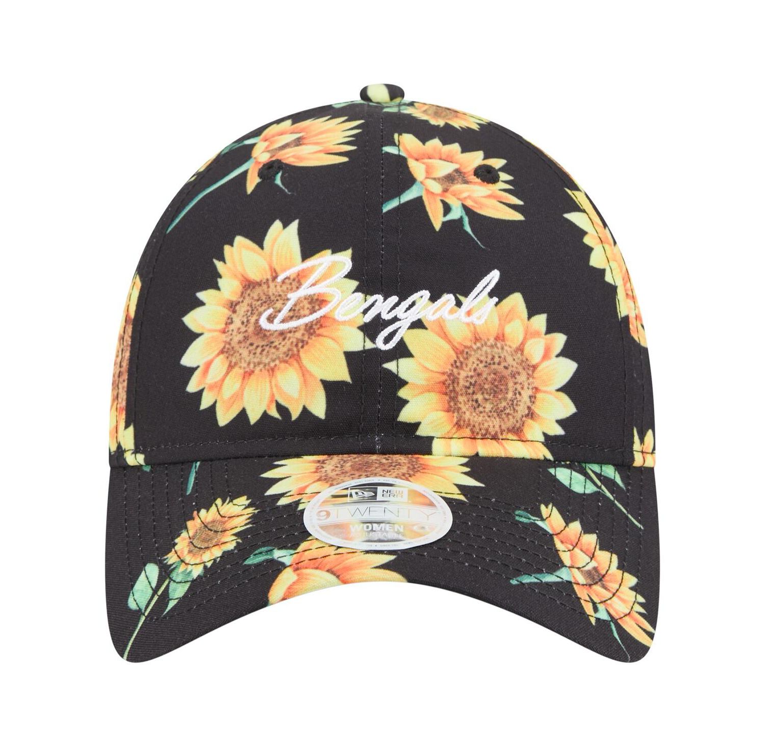 Women's Black Cincinnati Bengals Adventure Sunflower 9TWENTY Adjustable Hat