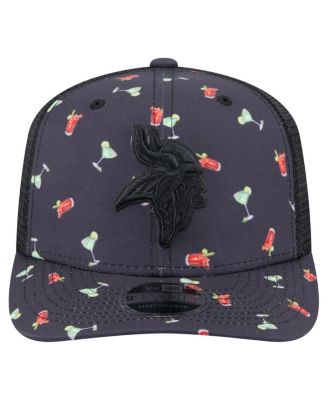 Мужская темно-синяя /черная шляпа Minnesota Vikings Adventure Drinks с рисунком 9SEVENTY Stretch Snap от New Era