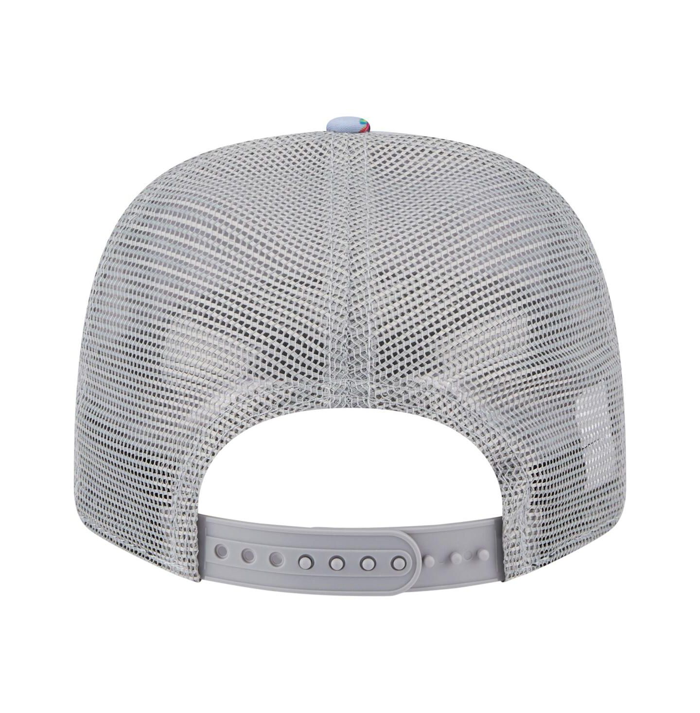 Мужской головной убор New Era Light Blue/Gray Los Angeles Lakers Adventure Aloha Pattern 9SEVENTY Stretch-Snap Hat — фото 4