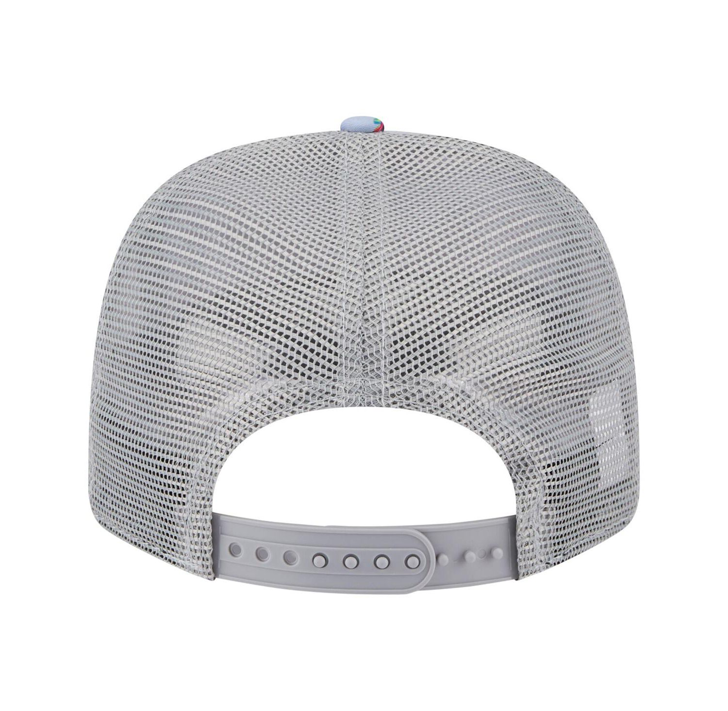 Men's Light Blue/Gray Los Angeles Lakers Adventure Aloha Pattern 9SEVENTY Stretch-Snap Hat
