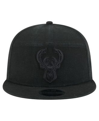 Мужская черная кепка-бейсболка Milwaukee Bucks Adventure из парусины с разрезной панелью New Era 9FIFTY