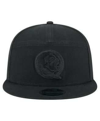 Мужская черная кепка-снэпбэк New Era из парусины с разрезной панелью 