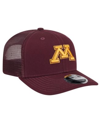 Мужская темно-бордовая кепка с застежкой-молнией Minnesota Golden Gophers Primary 9SEVENTY Trucker от New Era