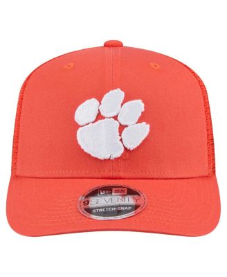 Men's Orange Clemson Tigers Primary 9SEVENTY Trucker Stretch Snap Hat