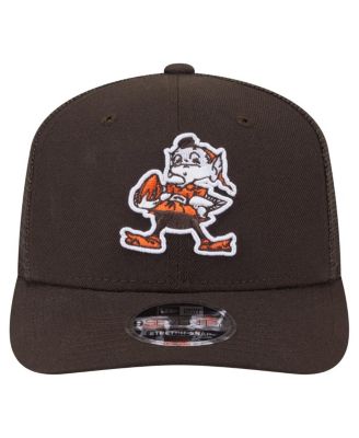 Мужская коричневая кепка New Era Cleveland Browns Main Trucker 9SEVENTY с эластичной застежкой
