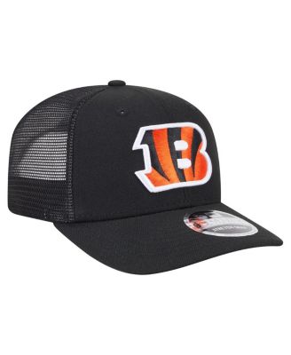 Men's Black Cincinnati Bengals Main Trucker 9SEVENTY Stretch Snap Hat