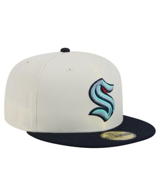Men's White Seattle Kraken Chrome Two-Toned 59FIFTY Fitted Hat