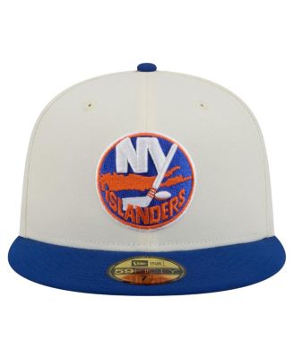 Мужская белая двухцветная приталенная шляпа New Era New York Islanders Chrome 59FIFTY от New Era