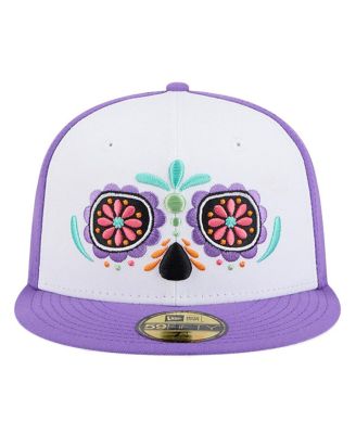 Мужская белая/фиолетовая шляпа New Era с крючками Corpus Christi Copa de la Diversion 59 размера 