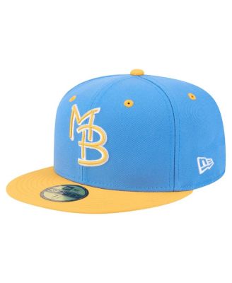 New Era - Men's&nbsp; Blue/Yellow Myrtle Beach Pelicans Authentic Collection 59FIFTY Fitted Hat