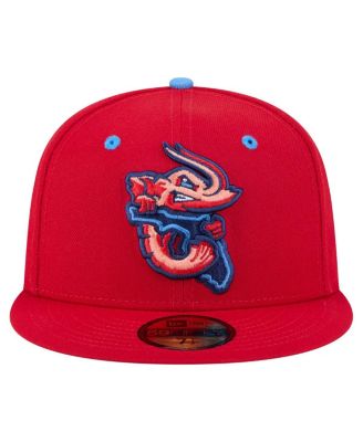 Мужская приталенная шляпа New Era Red Jacksonville Jumbo Shrimp Authentic Collection 59 размера пятьдесят на пятьдесят