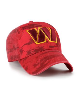 Мужская брендовая бордовая шляпа Washington Commanders Fiji Clean Up с регулируемой посадкой от бренда '47