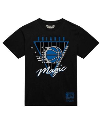 Мужская черная футболка Orlando Magic из мировой коллекции Mitchell & Ness с тремя логотипами