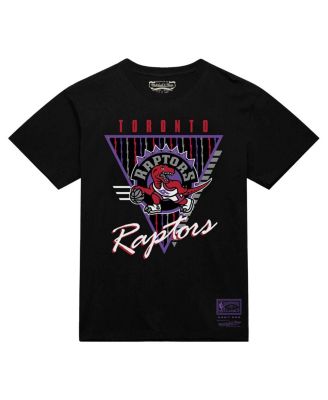 Мужская черная футболка с тремя логотипами из всемирной коллекции Toronto Raptors от Mitchell & Ness