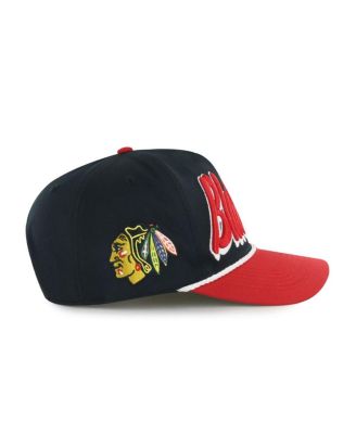 Брендовая мужская черная/красная шляпа Chicago Blackhawks '47 с регулируемой посадкой на канат