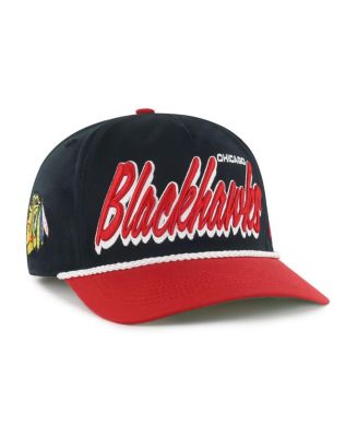 '47 Brand - Men's Black/Red Chicago Blackhawks Dropshadow Rope Hitch Adjustable Hat