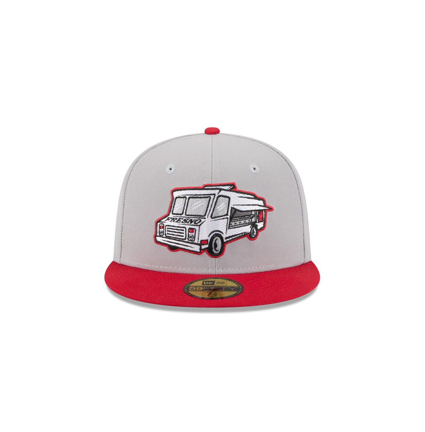 Мужская кепка New Era Gray Fresno Grizzlies Theme Nights 59FIFTY Fitted Hat — фото 2