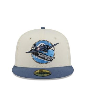 Мужская серая шляпа New Era с крючками Corpus Christi Hooks Theme Nights 59, приталенная по фигуре.