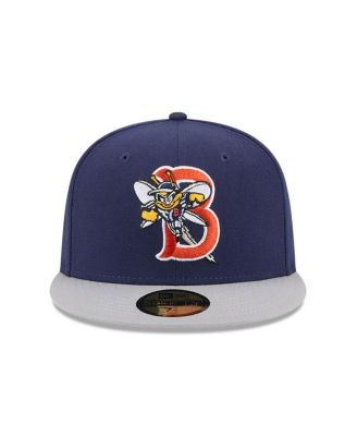 Мужская темно-синяя шляпа New Era Binghamton Rumble Ponies на тему тематических вечеров 59-го размера, приталенная шляпа 59-го размера