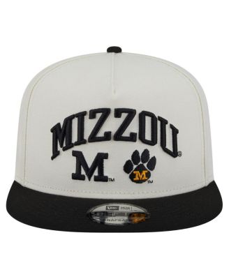 Мужская белая кепка-бейсболка Missouri Tigers Collegiate 9FIFTY A-образной формы с застежкой-молнией New Era