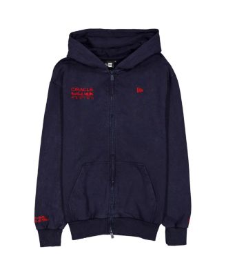Мужская толстовка Red Bull Racing Oversize с капюшоном на молнии New Era темно-синего цвета