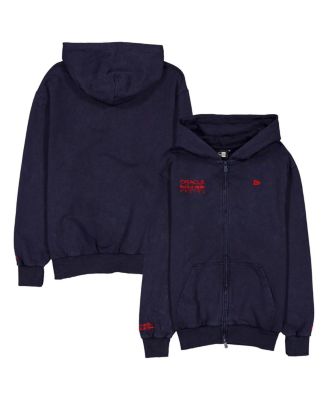 New Era - Men's Navy Red Bull Racing Oversized Full-Zip Hoodie Sweatshirt