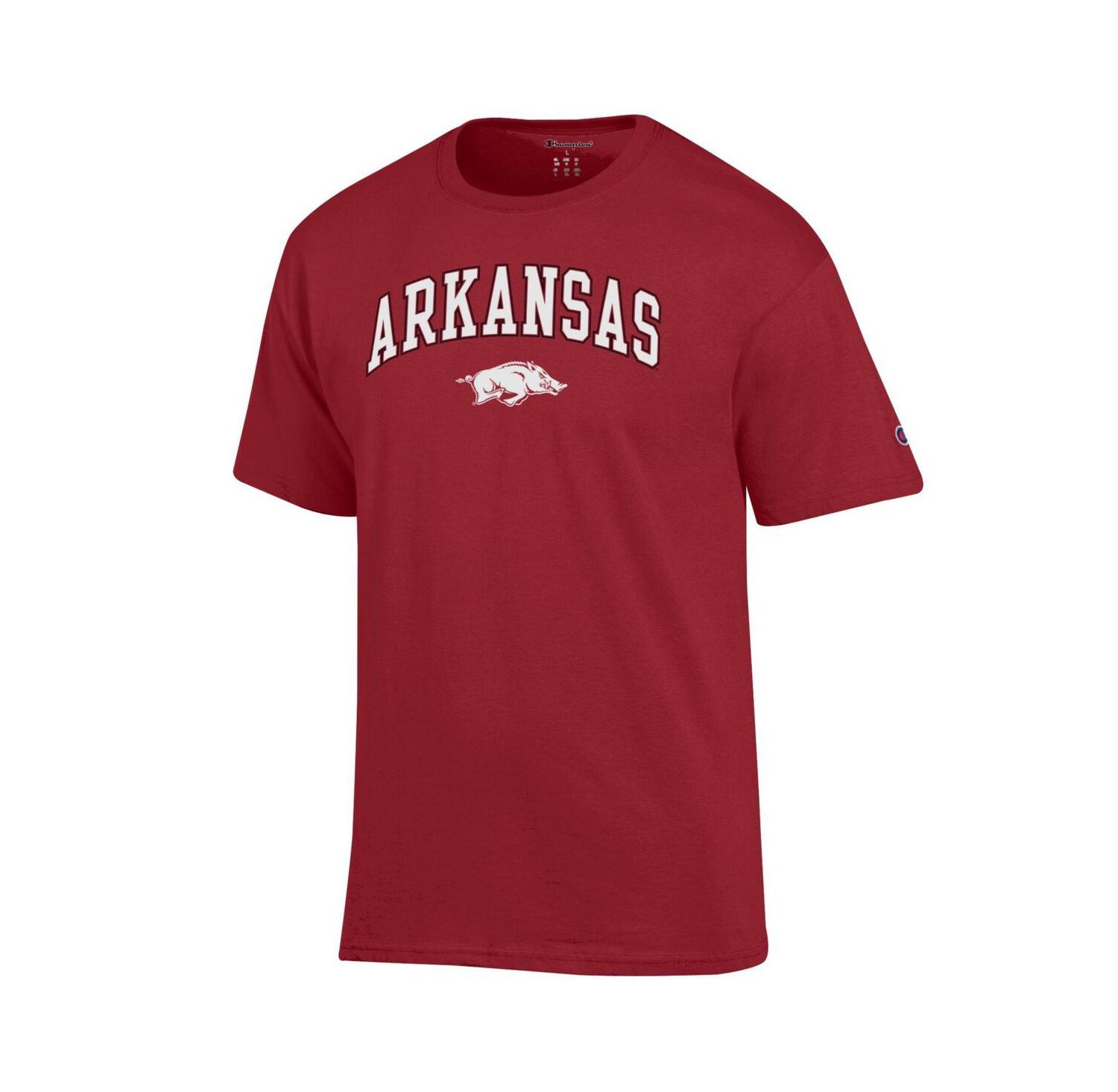 Men's Cardinal Arkansas Razorbacks Arch Over Logo T-Shirt