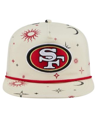 Мужская кремовая шляпа для гольфа New Era San Francisco 49ers Celestial Golfer с регулируемой посадкой