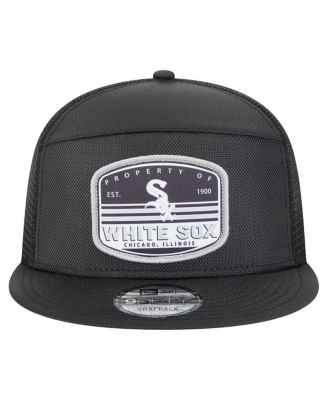 Мужская кепка-бейсболка дальнобойщика New Era черного цвета Chicago White Sox с разрезом на 9 футов
