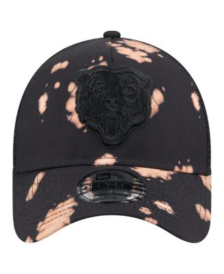 Men's Black Chicago Bears Bleached A-Frame 9FORTY Trucker Adjustable Hat