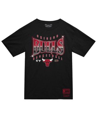 Мужская черная футболка Mitchell & Ness из всемирной коллекции Chicago Bulls Glow Up от Mitchell & Ness