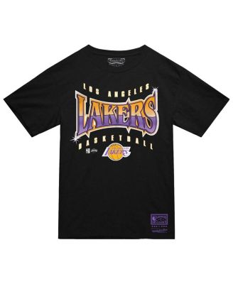 Мужская черная футболка Mitchell & Ness из всемирной коллекции Los Angeles Lakers Glow Up от Mitchell & Ness