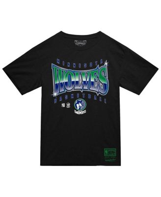 Мужская черная футболка Mitchell & Ness из всемирной коллекции Minnesota Timberwolves Glow Up от Mitchell & Ness