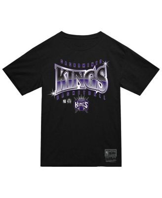 Мужская черная футболка Mitchell & Ness из всемирной коллекции Sacramento Kings Glow Up от Mitchell & Ness