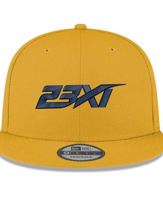 Мужская желтая кепка New Era 23XI Racing 9FIFTY Snapback желтого цвета