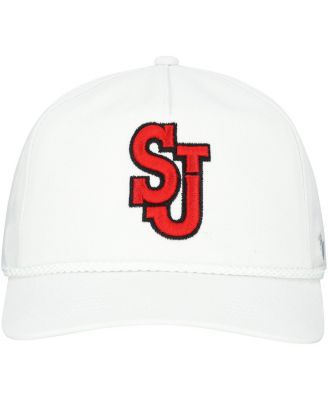 Брендовая мужская белая шляпа с регулируемой застежкой на веревку с логотипом St. John's Red Storm 47-го года выпуска.