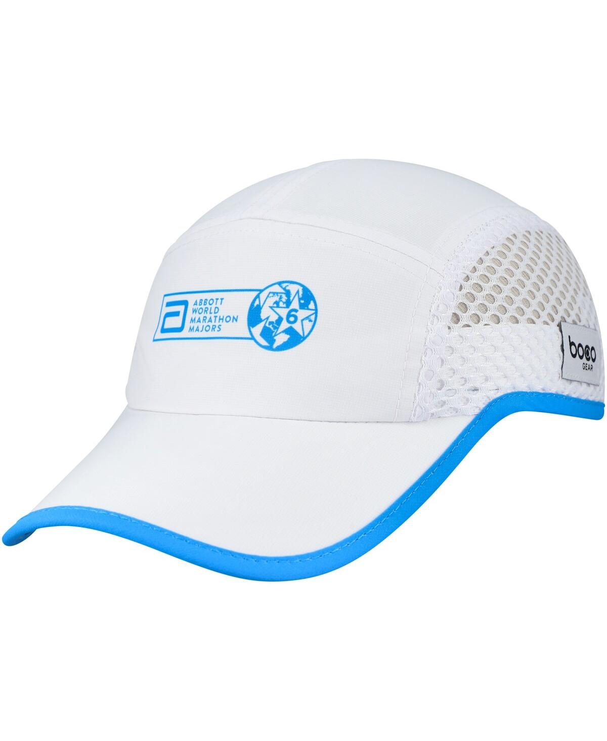 Men's and Women's White World Marathon Majors Running Mesh Adjustable Hat - White