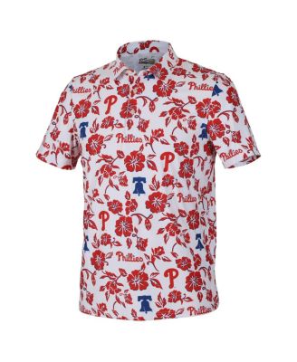 Reyn Spooner Mens White Philadelphia Phillies Pua Performance Polo Shirt 18990₽