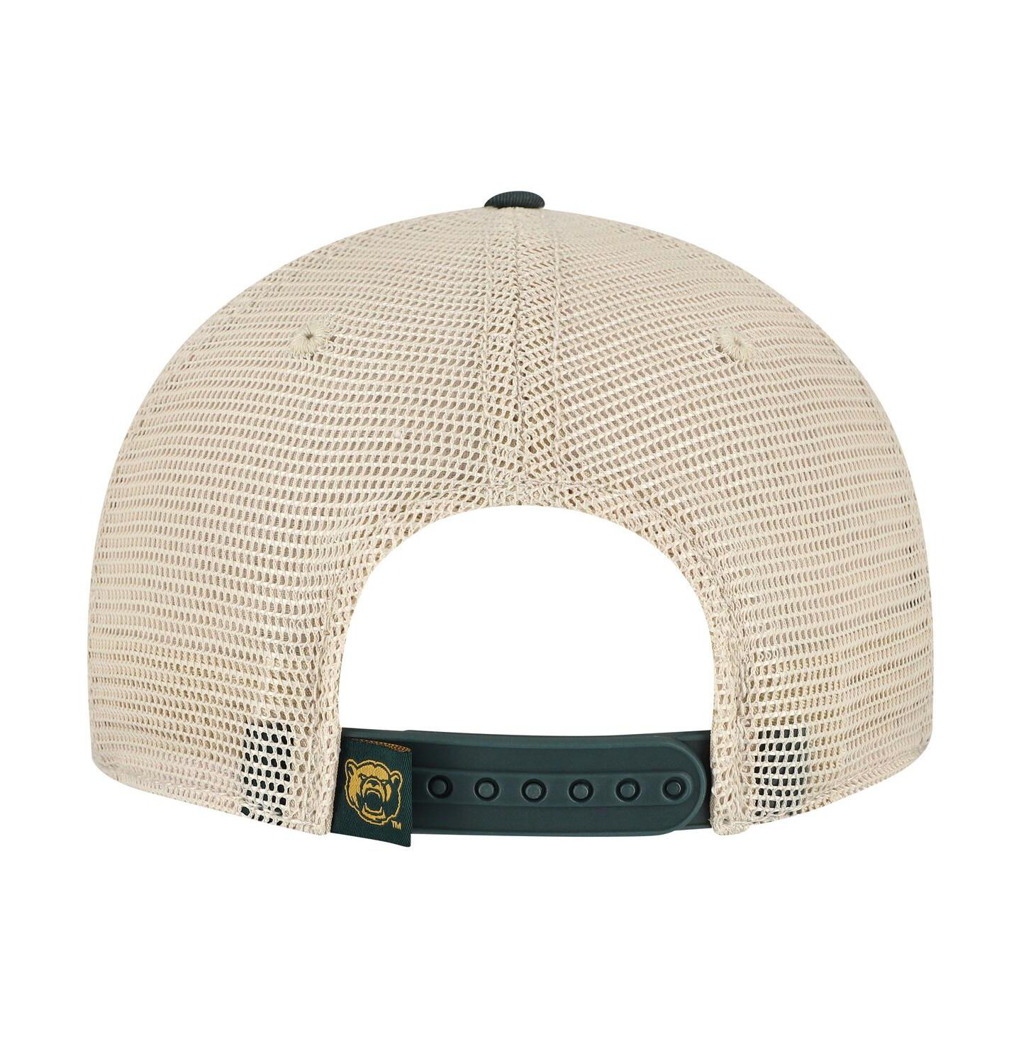 Мужская кепка Top of the World Green/Gold Baylor Bears Off Road Adjustable Trucker Hat — фото 4