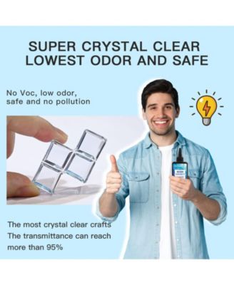 UV Resin, 2 PCS Upgrade Ultraviolet Epoxy Resin Crystal Clear Hard Glue Solar Cure Sunlight Activated Resin for Handmade Jewelry, DIY Craft Decoration, Casting and Coating(200g)