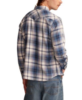 Мужская рубашка с длинным рукавом Mesa Western в клетку цвета индиго от бренда Lucky Brand