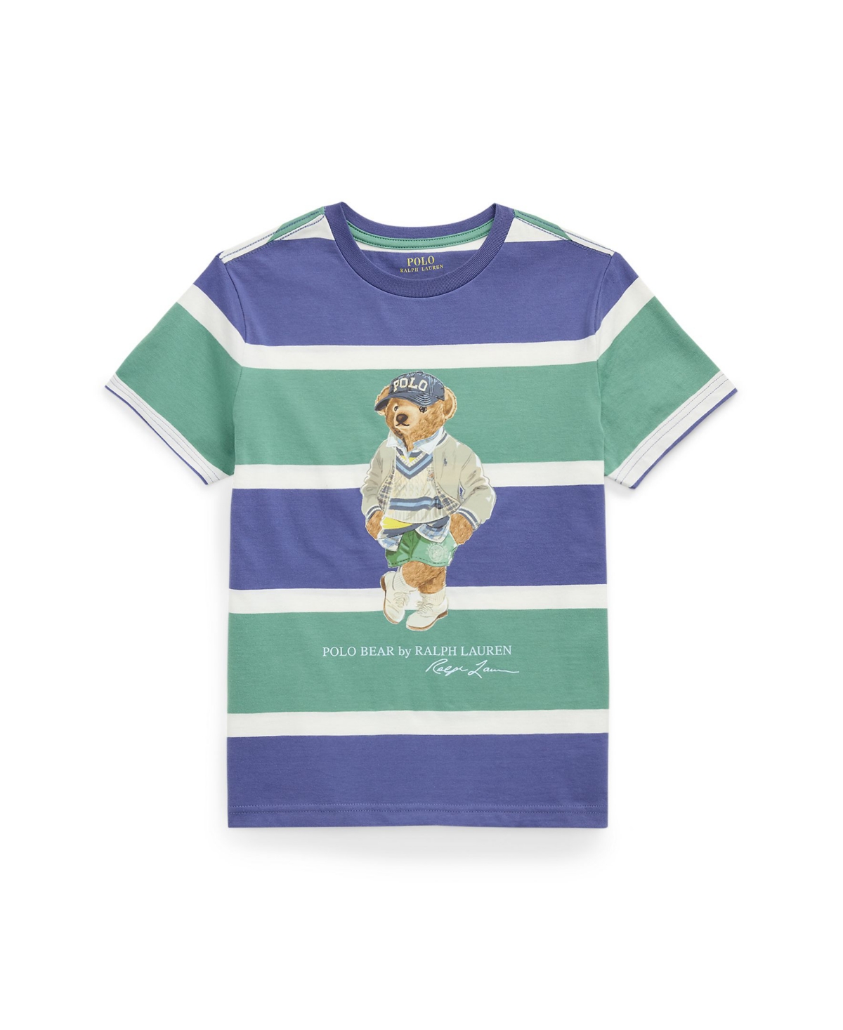 Polo Ralph Lauren Big Boys Polo Bear Striped Jersey T-shirt