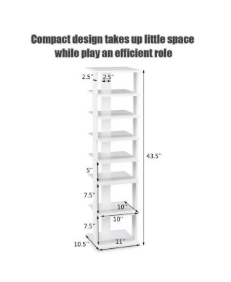 Wooden Shoes Storage Stand 7 Tiers Shoe Rack Organizer Multi-shoe Rack Shoebox